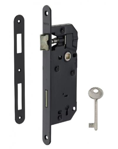 Broasca usa interior, ingropata, 45 x 90 mm negru , 2 chei THIRARD - 1