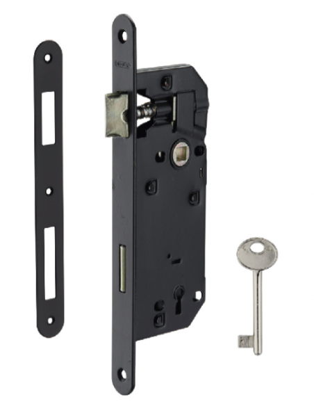Broasca usa interior, ingropata, 45 x 90 mm negru , 2 chei THIRARD - 1