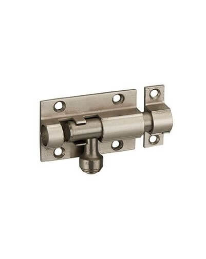 Zavor usa mobilier, aplicat, 50 mm, bolt rotund 10 mm, nichel satinat, THIRARD - 1