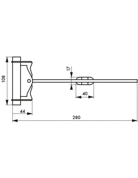 Amortizor pentru usa cu cilindru, otel, negru - 2