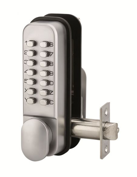 Broasca aplicata cu cifru mecanic, 8 cifre sau litere, crom mat - 1