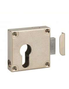 Broasca universala pentru incuietoare de mobilier aplicata pentru usi de mobilier, ax 21,5 mm, 50x60 mm, nichelata - 1