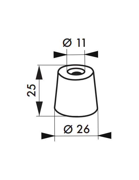 Capat pentru opritor de usa 150 mm - 2