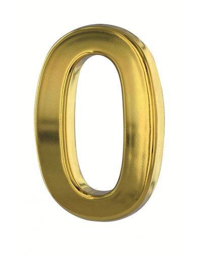 Cifra 0 aurie adeziva, ABS, H.50mm - 1