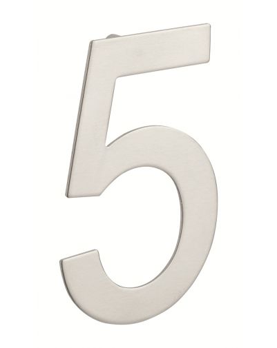Cifra 5 de insurubat, inox, H.100mm - 1