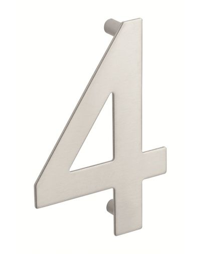 Cifra 4 de insurubat, inox, H.100mm - 1