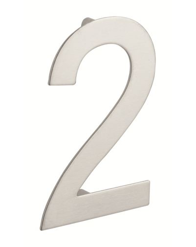 Cifra 2 de insurubat, inox, H.100mm - 1