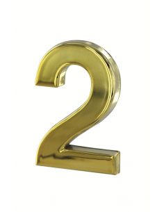 Cifra 2 aurie autocolanta, ABS, H.50mm - 1