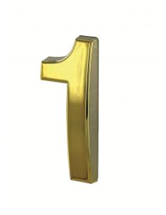 Cifra 1 aurie autocolanta, ABS, H.50mm - 1