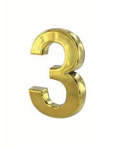 Cifra autocolanta aurie, ABS, H.50mm - 1