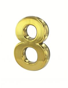Cifra 8 aurie autocolanta, ABS, H.50mm - 1