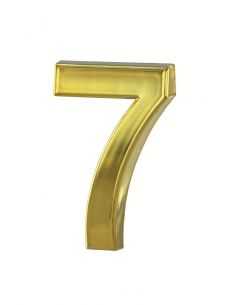 Cifra 7 aurie autocolant, ABS, H.50mm - 1