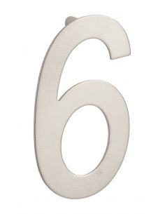 Cifra 6 de insurubat, inox, H.100mm - 1