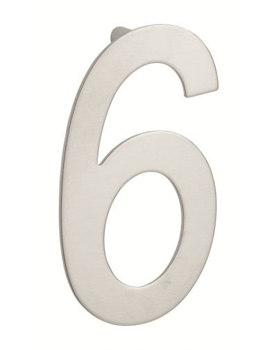 Cifra 6 de insurubat, inox, H.100mm - 1