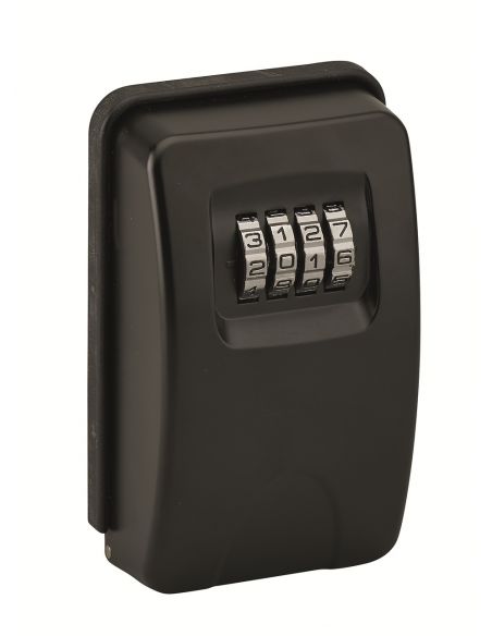 Cutie pentru chei cu combinatie, 4 cifre, otel, 47x75mm, negru - 1