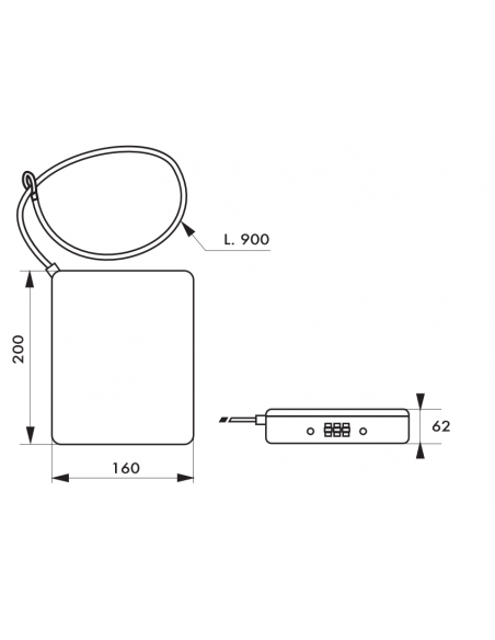 Cutie pentru chei de siguranta cu cablu, inchidere prin combinatie modificabila, 3 cifre - 2