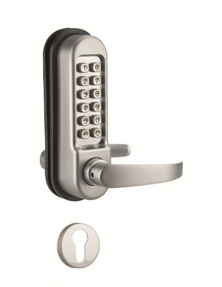 Broasca aplicata combinatie mecanica pentru incuietoare incastrabila pentru usa interioara, patrat 7mm, crom mat - 1