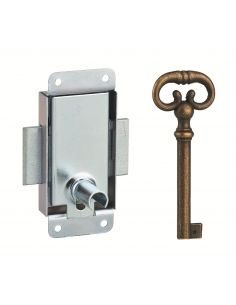 Incuietoare cu brate din otel zincat 30 mm - 1 cheie - 1