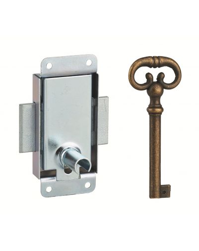 Incuietoare cu brate din otel zincat 30 mm - 1 cheie - 1