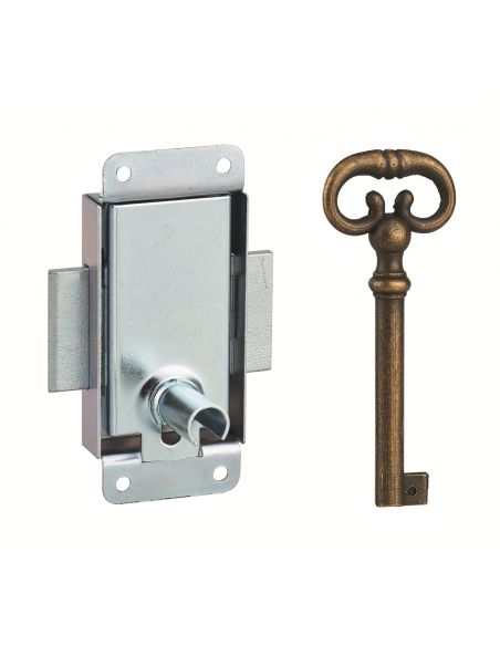 Incuietoare cu brate din otel zincat 30 mm - 1 cheie - 1