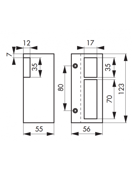 Incuietoare electrica pentru broasca verticala aplicata, reversibila, 12V, compatibila pentru exterior, gri - 2