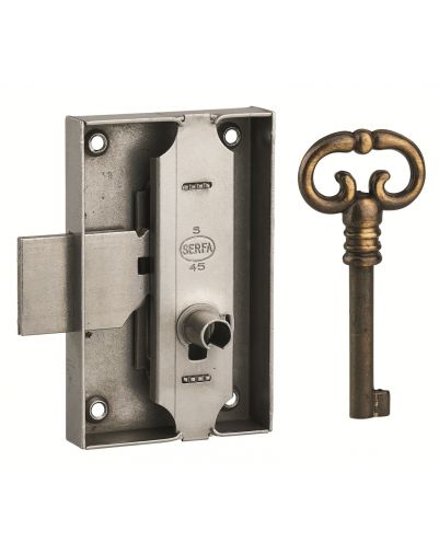 Incuietoare pentru mobilier, otel lustruit, 50 mm, dreapta, 1 cheie - 1