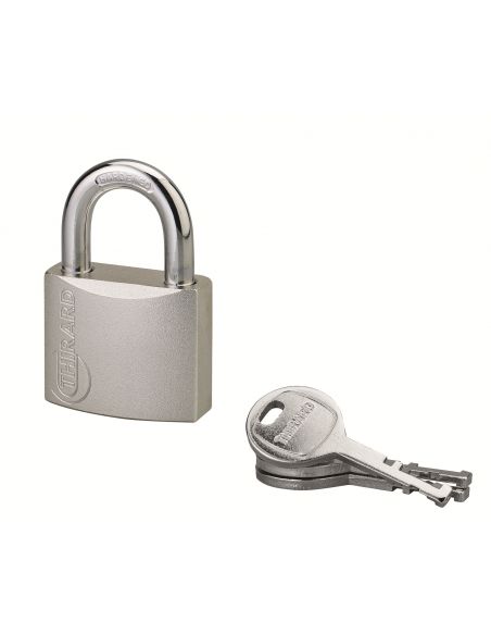 Lacat cu cheie Colorful, alama, interior, arc din otel, 40mm, 3 chei - 1