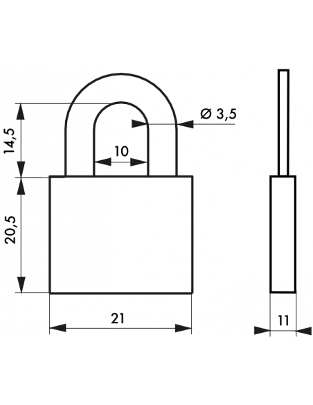 Lacat cu cheie Mach 2, 20 mm - 2