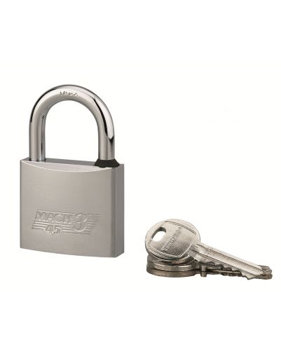 Lacat de exterior Mach 3, 45 mm, alama nichelata, 2 chei - 1