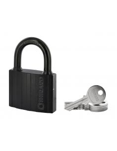 Lacat din otel cimentat Black lock, 75 mm, 5 chei - 1