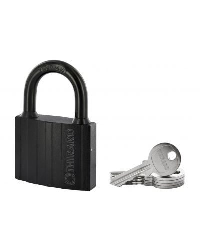 Lacat din otel cimentat Black lock, 75 mm, 5 chei - 1