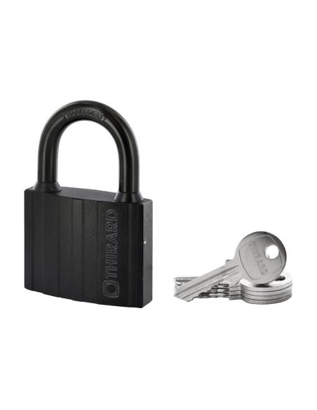 Lacat din otel cimentat Black lock, 75 mm, 5 chei - 1