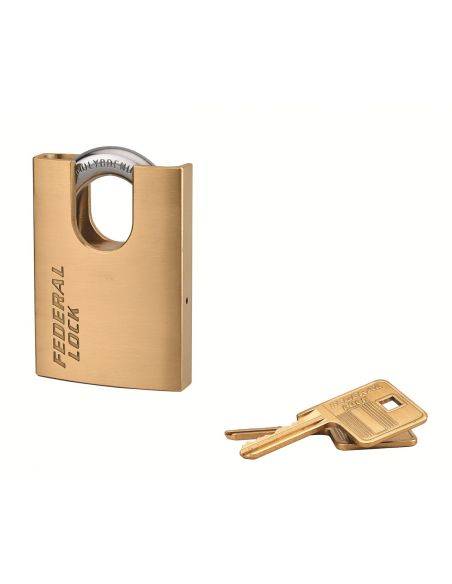 Lacat de santier Federal Lock 530-p, 60 mm, alama, 2 chei - 1