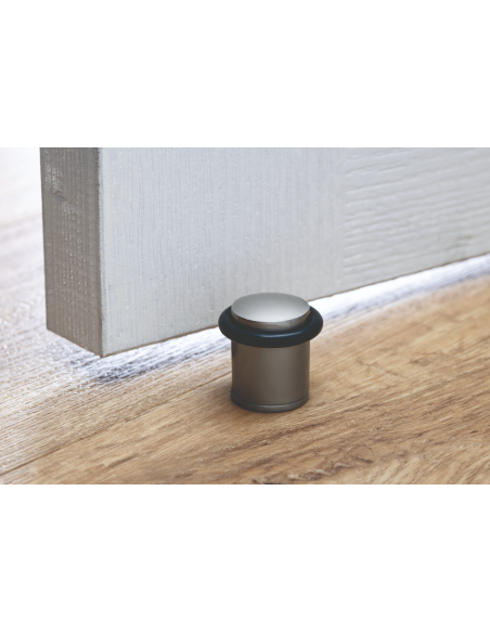 Opritor de usa cu surub, fixare pe podea, O38x38mm, satin - 3