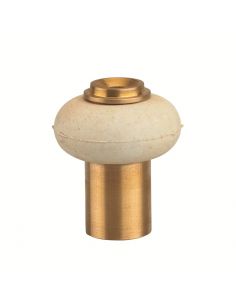 Opritor de usa cu surub, fixare pe podea, cauciuc, O30x37mm, alama - 1