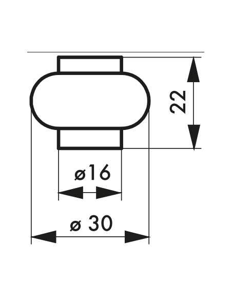 Opritor de insurubat, fixare pe sol, cauciuc, O30x22mm, alama - 2
