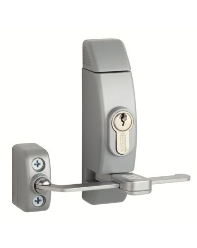 Limitator cu cilindru pentru fereastra, 118x130mm, argintiu, 3 chei - 1