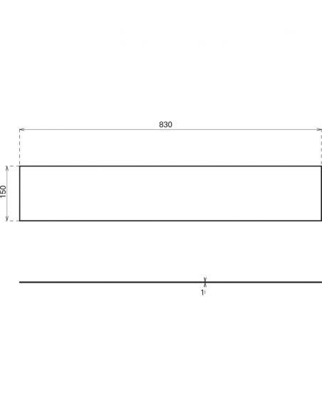 Plinta pentru partea inferioara a usii, aluminiu, 150x830 mm, cu adeziv - 2