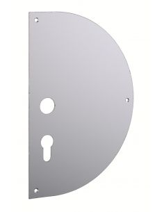 Placa de impingere semiluna din aluminiu cu orificiu pentru cilindru + picior de sprijin, de insurubat - Stanga - 1