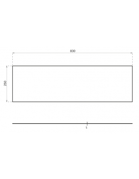 Plinta pentru partea inferioara a usii, inox periat, 250x830 mm, cu adeziv - 2