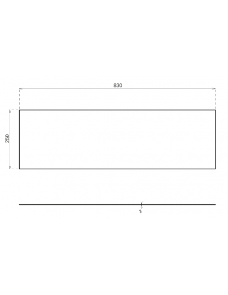 Plinta pentru partea inferioara a usii, aluminiu, 250x830 mm, cu adeziv - 2
