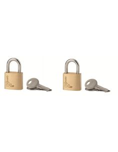 Set de doua lacate cu cheie Type 1, pentru bagaje, cu arc din otel, 20 mm, 4 chei, deschidere interconectata - 1