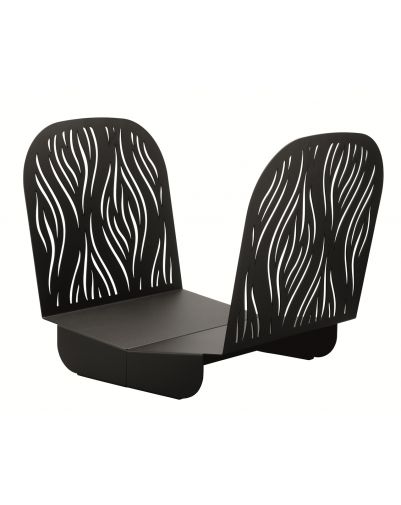 Suport pentru lemne semineu negru pentru interior si exterior Serena, otel, 400x525mm - 1