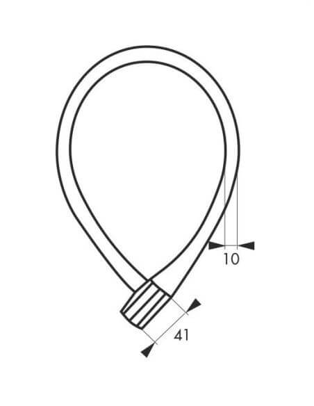 Antifurt bicicleta, cu cheie, TWISTY, Ã˜ 10 mm, 60 cm, THIRARD - 3