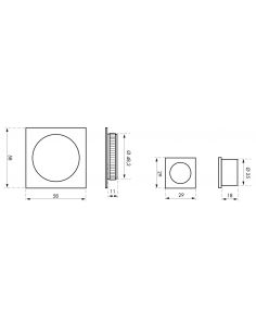 Accesorii pentru broasca usa culisanta, ingropata, ax 50 mm, crom satinat - 2