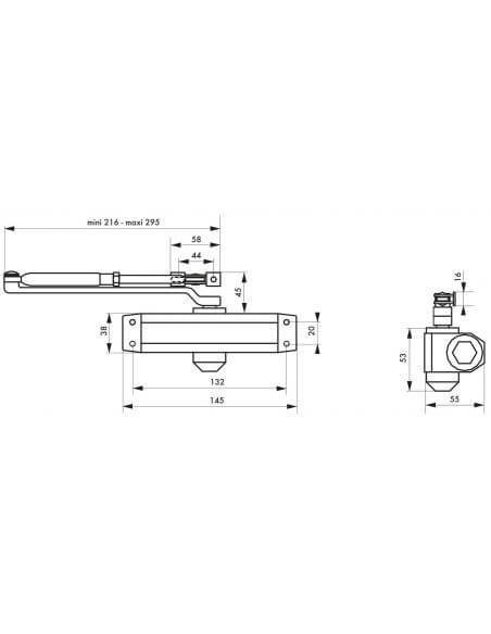 Amortizor usa, hidraulic ECO (usi sub 30 kg), THIRARD - 2