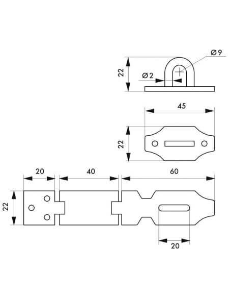 Suport pentru lacate, cu acoperire, 100 mm, THIRARD - 2