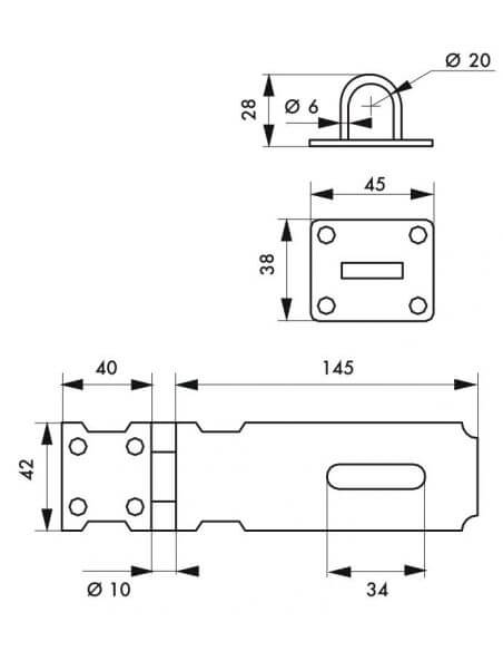 Suport pentru lacate, cu acoperire, 150 mm, THIRARD - 2