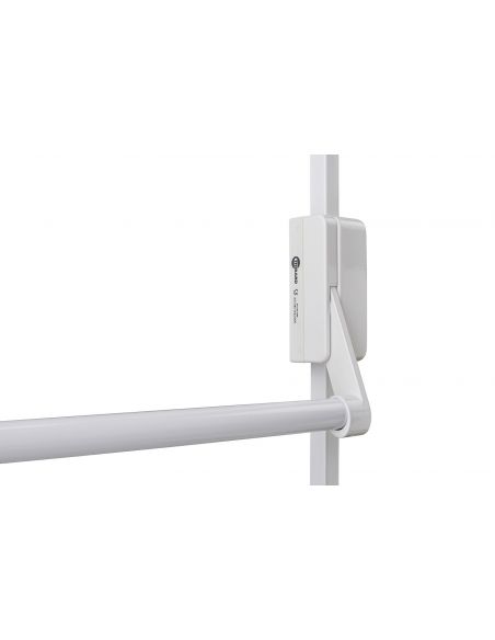 Broască antipanică D-CROSS, 2/3 puncte sus și jos, reversibilă, lăcuită alb - 1