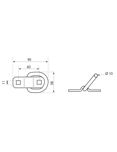 Set 2 inele de ancorare, 10 mm, THIRARD - 2